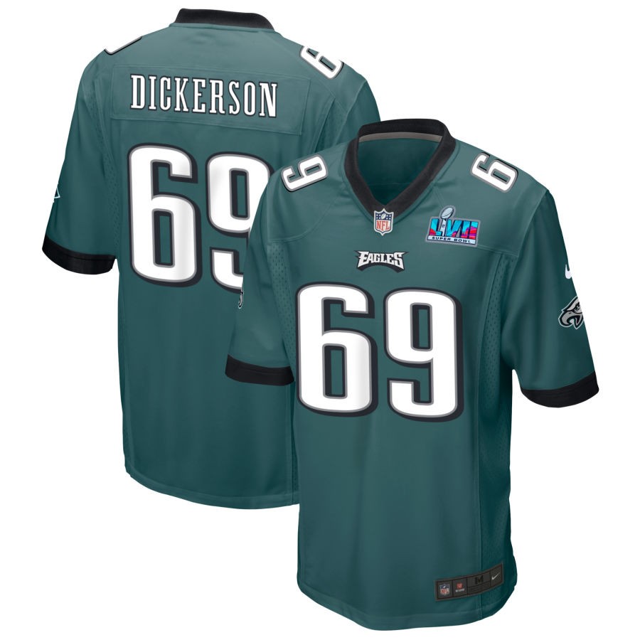 Landon Dickerson Philadelphia Eagles  Super Bowl LVII Game Jersey - Midnight Green