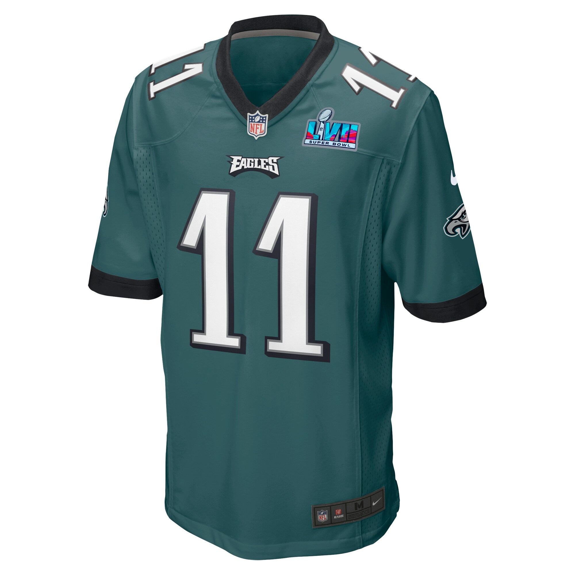 A.J. Brown Philadelphia Eagles  Super Bowl LVII Patch Game Jersey - Midnight Green