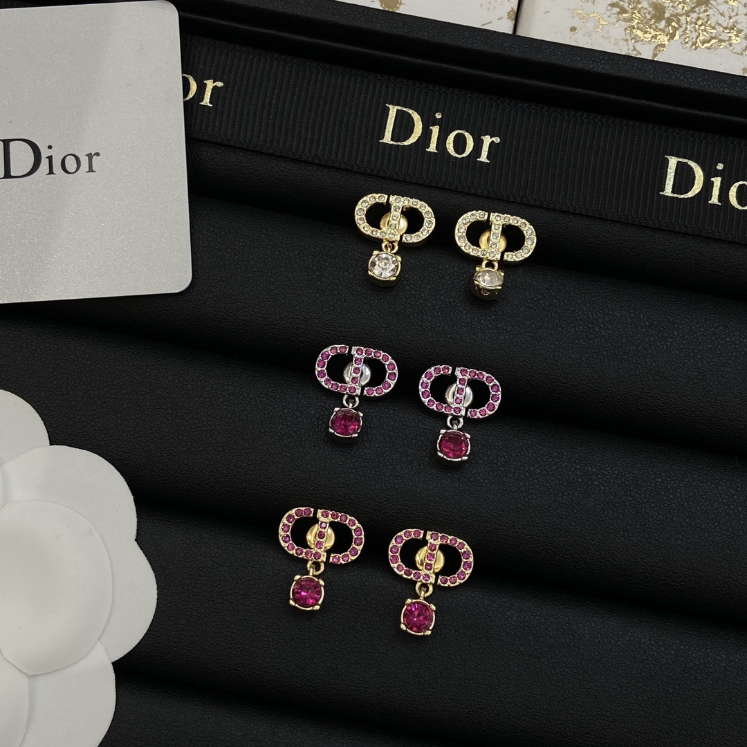 TOP Christian Dior Earrings-3 Colors