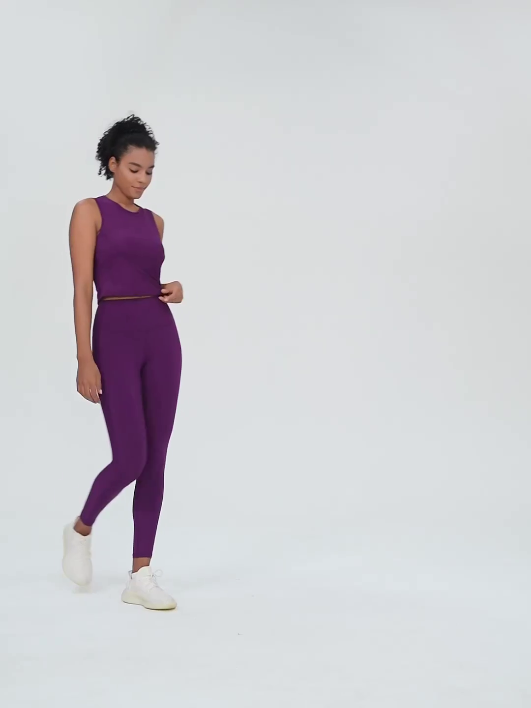 Womens High Waist Sports Pants Tummy Control Antibacterial Quick Dry 4Way Stretch Yoga Legging