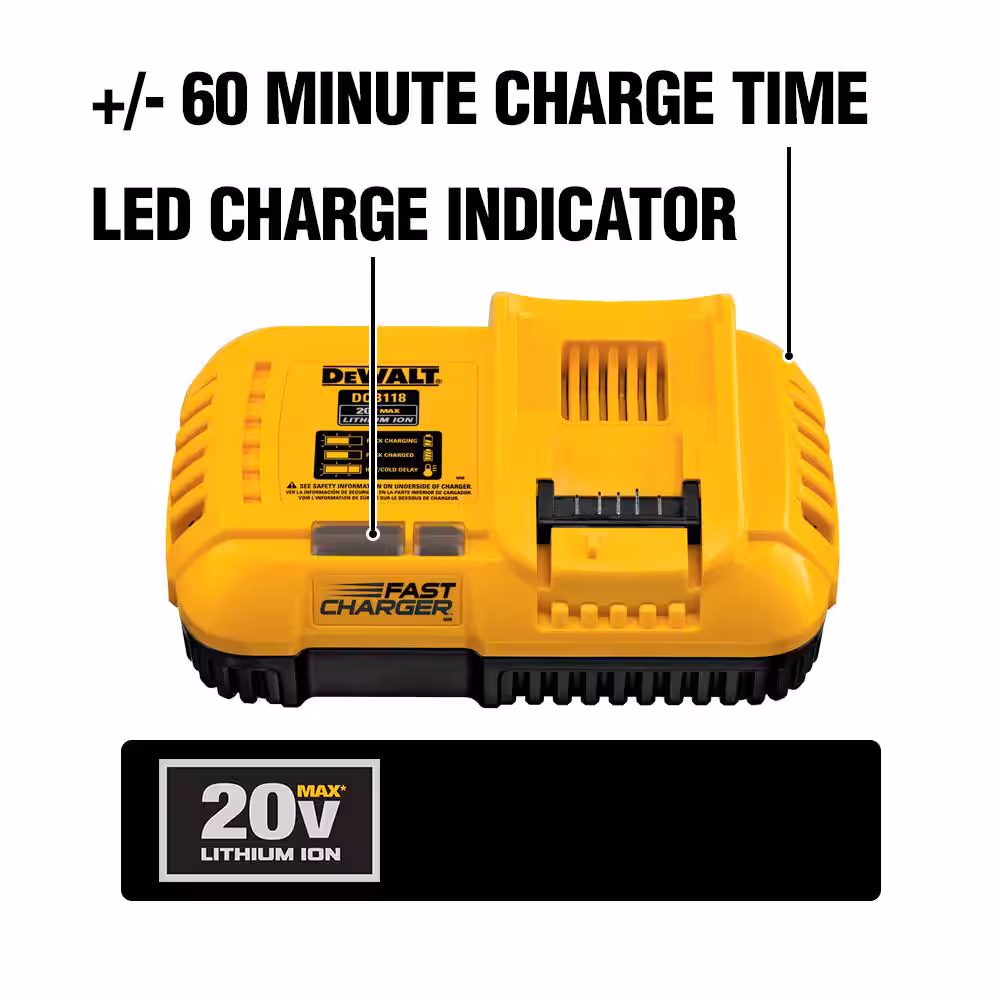 20V MAX Lithium-Ion Fan Cooled Fast Battery Charger