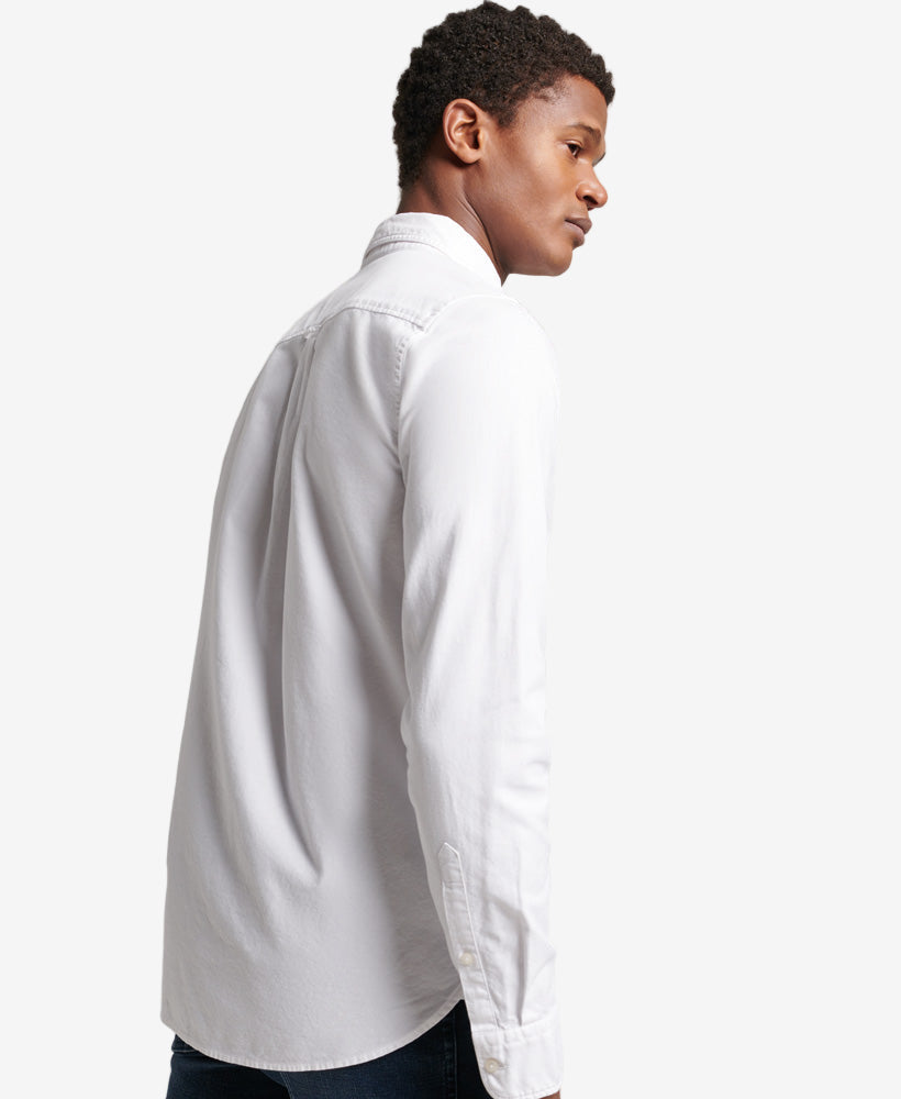 Organic Cotton Long Sleeve Oxford Shirt | Optic