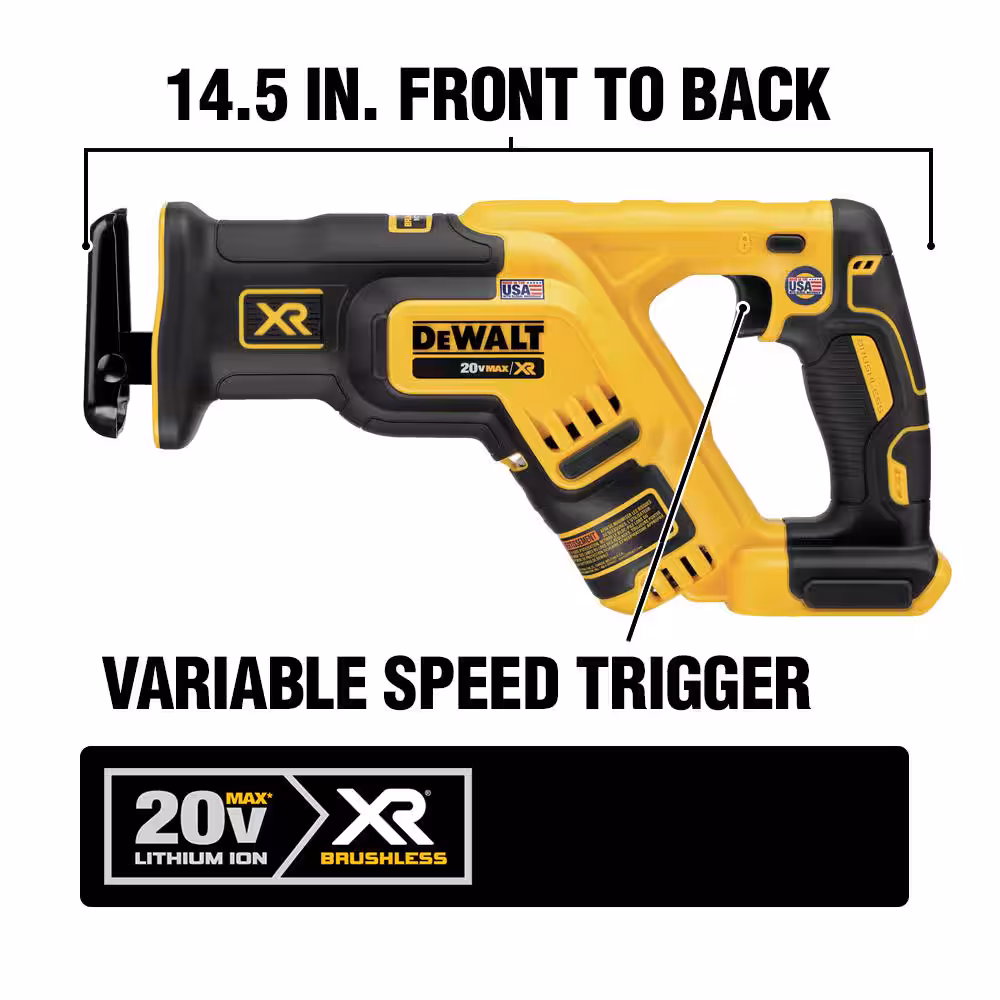 20V MAX Cordless Brushless Compact Reciprocating Saw and 20V MAX Lithium-Ion 4.0Ah Battery