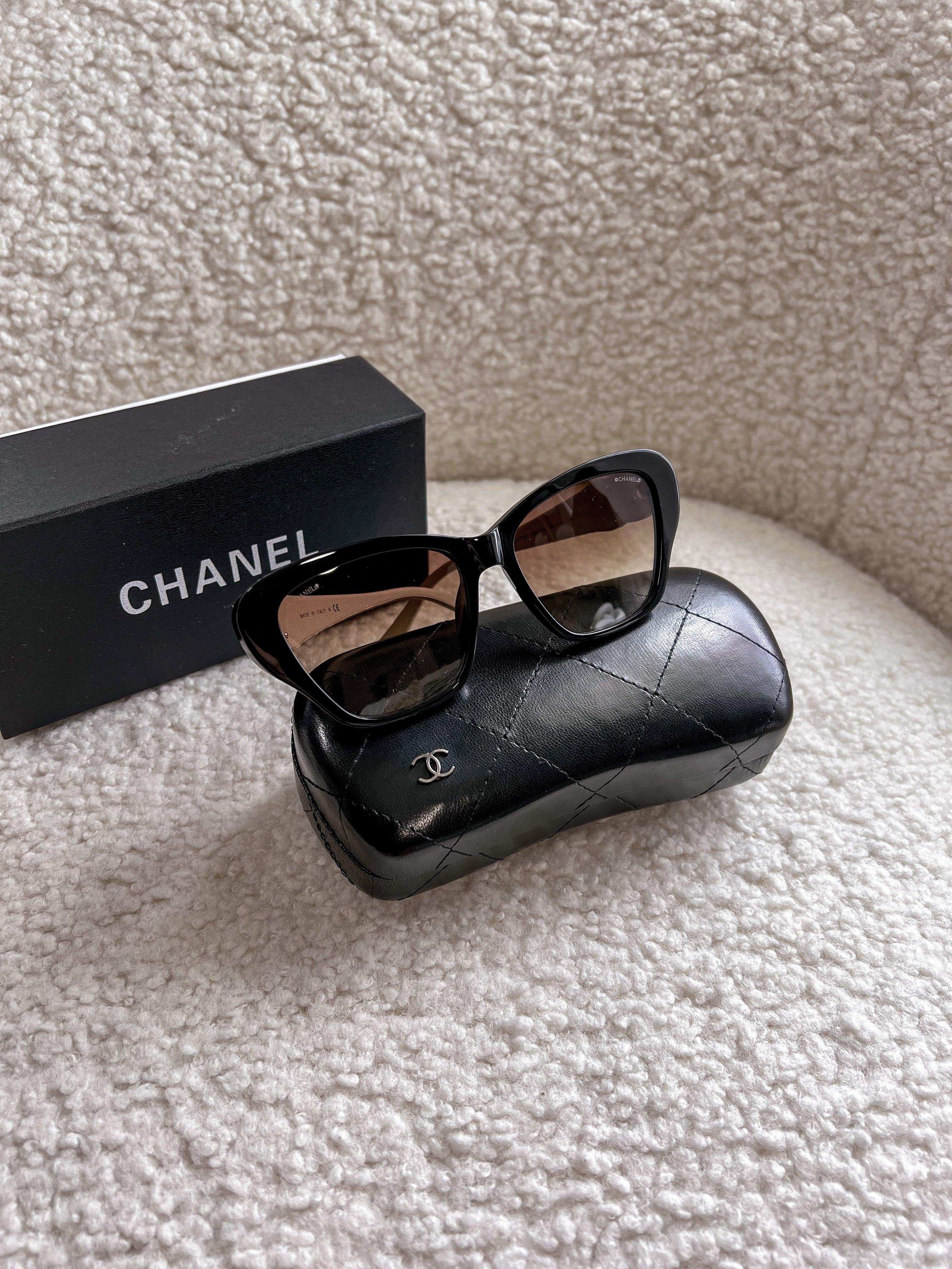 TOP CHANEL Butterfly Sunglasses Gradient Brown - Cream