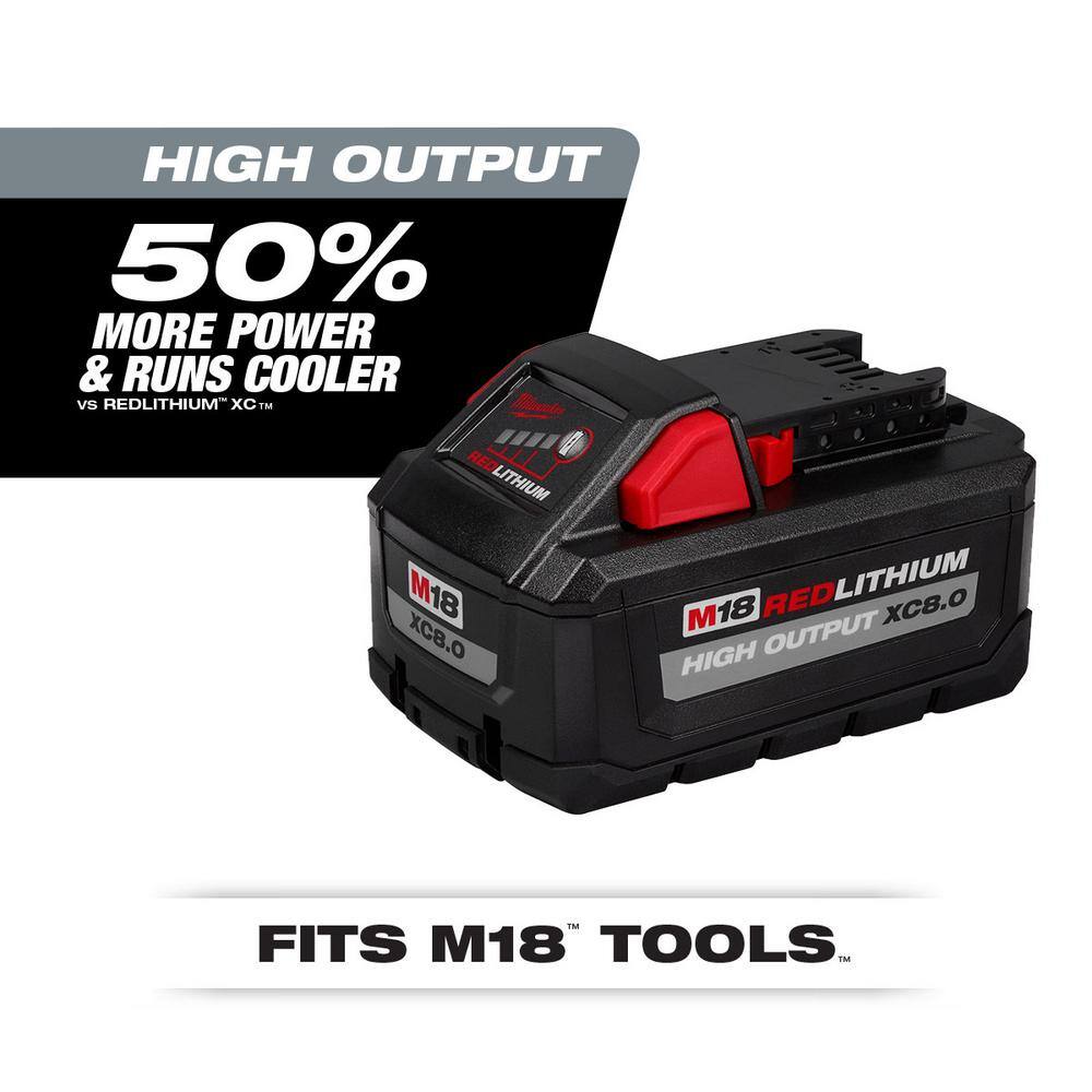 M18 18-Volt Lithium-Ion High Output XC 8.0 Ah Battery (2-Pack)