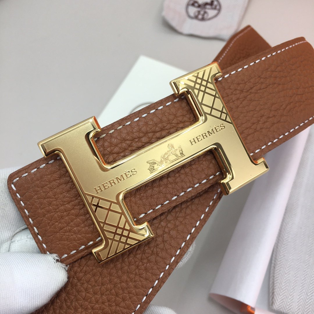 Hermès H Belt Buckle & Reversible Brown For Women, Women Belt 380MM
