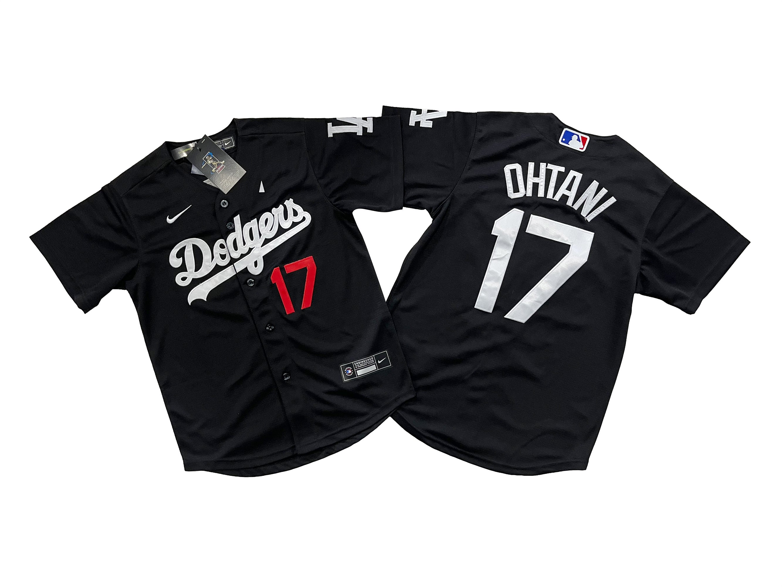 KID Youth Los Angeles Dodgers #17 Shohei Ohtani Royal Black Jersey