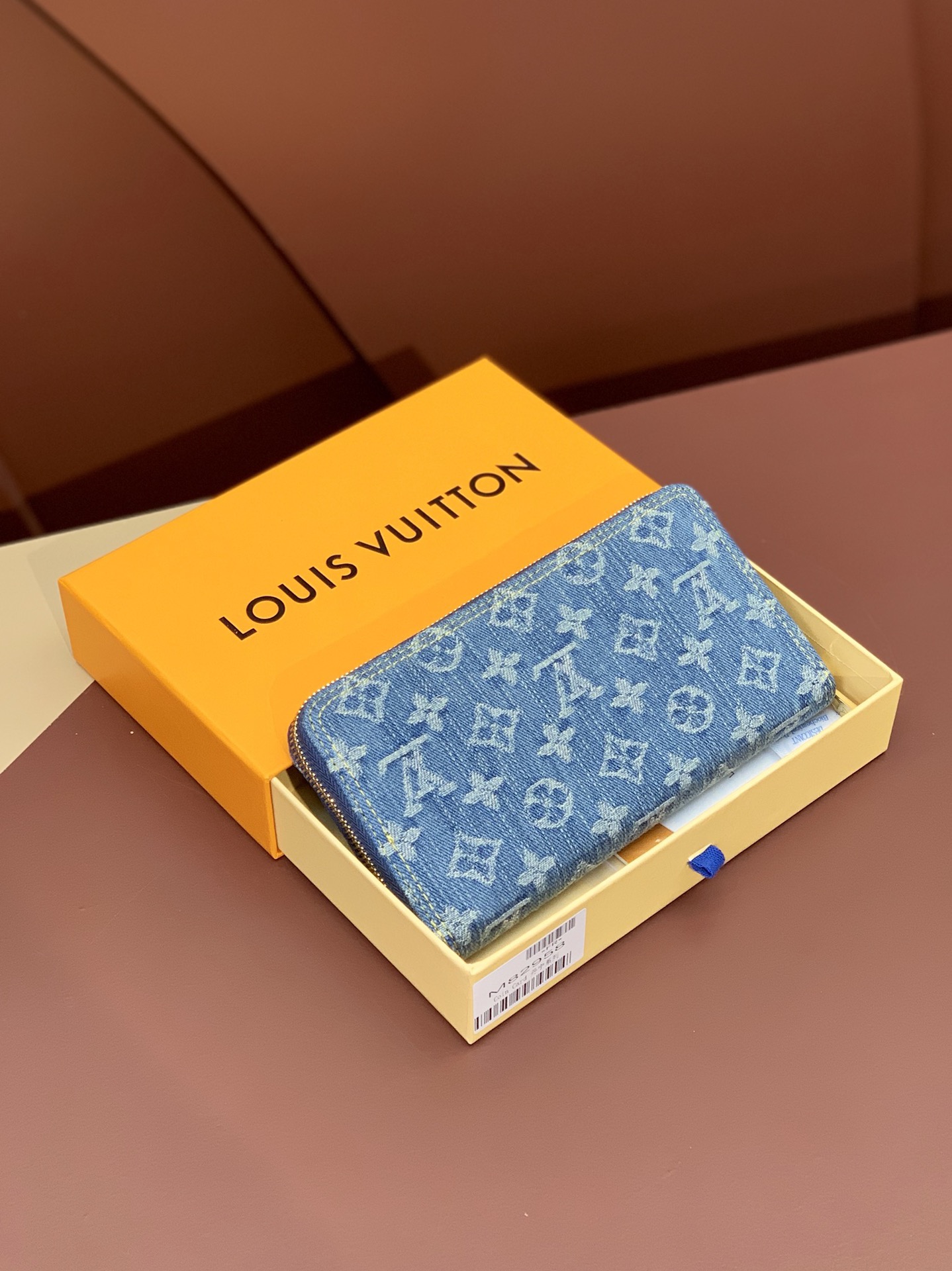 TOP Louis Vuitton LV Zippy Wallet 19.5x10.5x2.5cm - Monogram Denim Blue