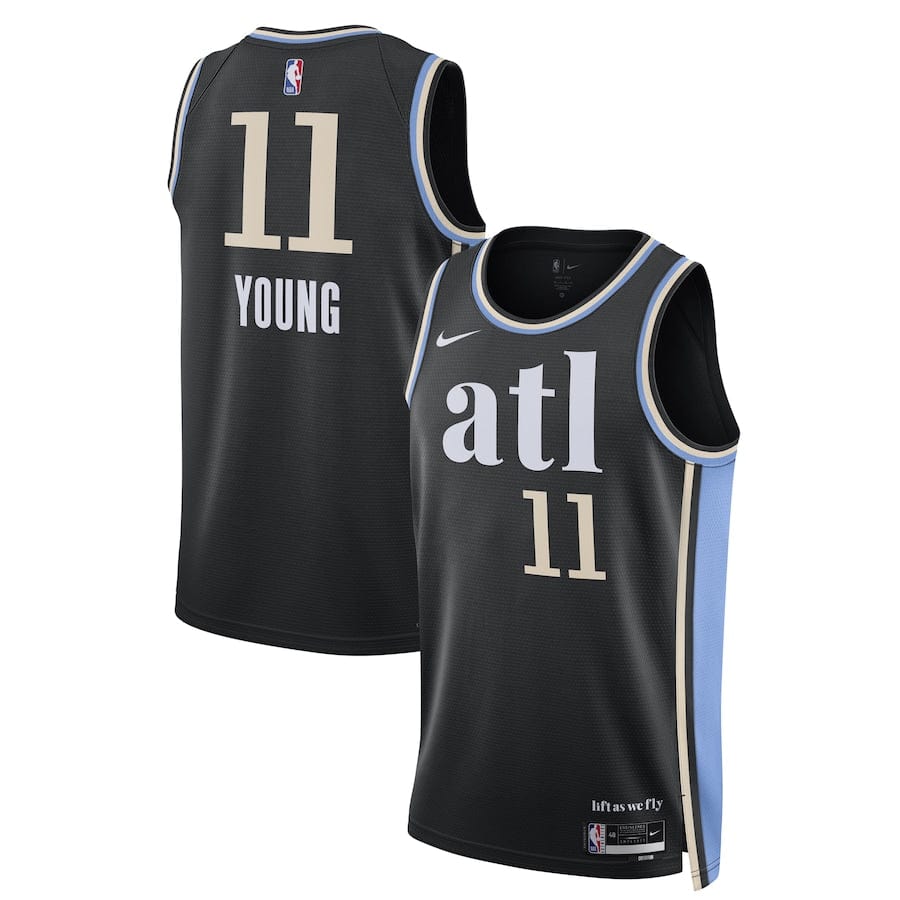 Trae Young Atlanta Hawks2023-2024 season Jersey - Black - City Edition