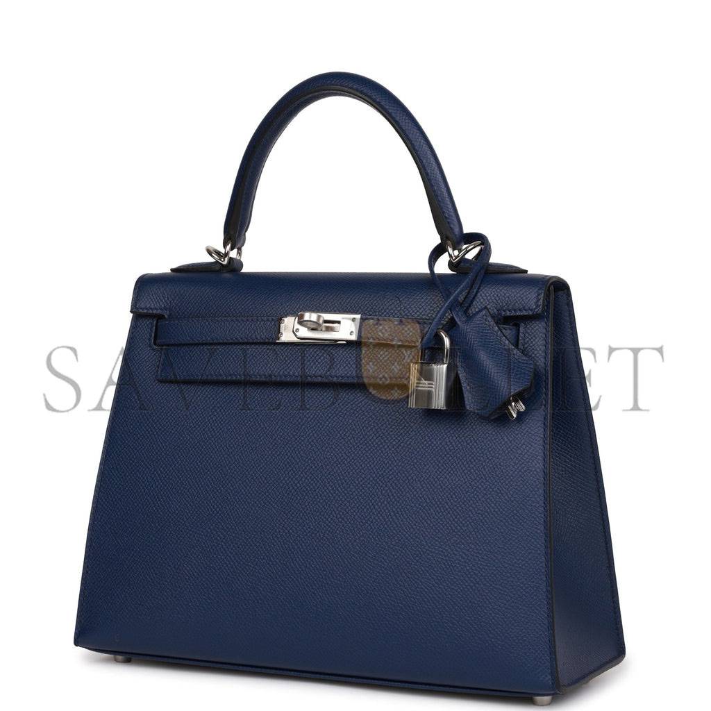 HERMES KELLY 25 EPSOM PALLADIUM HARDWARE (25*17*7cm)