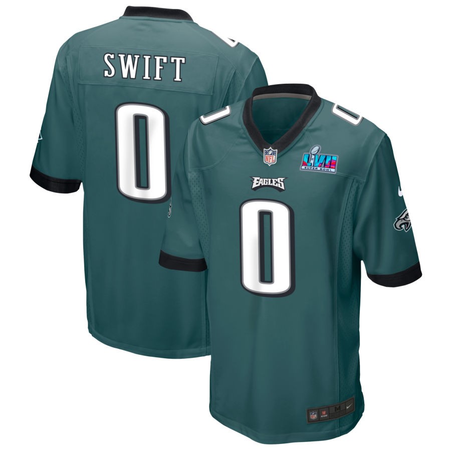 D'Andre Swift Philadelphia Eagles  Super Bowl LVII Game Jersey - Midnight Green