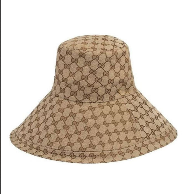 TOP GUCCI GG Canvas Wide Brim Hat - Beige/Ebony