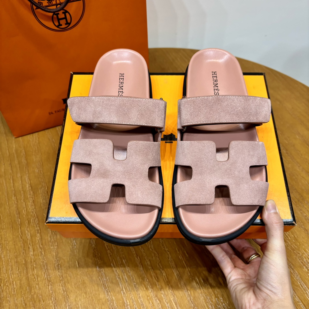 Hermès Chypre leather sandals（Replica）