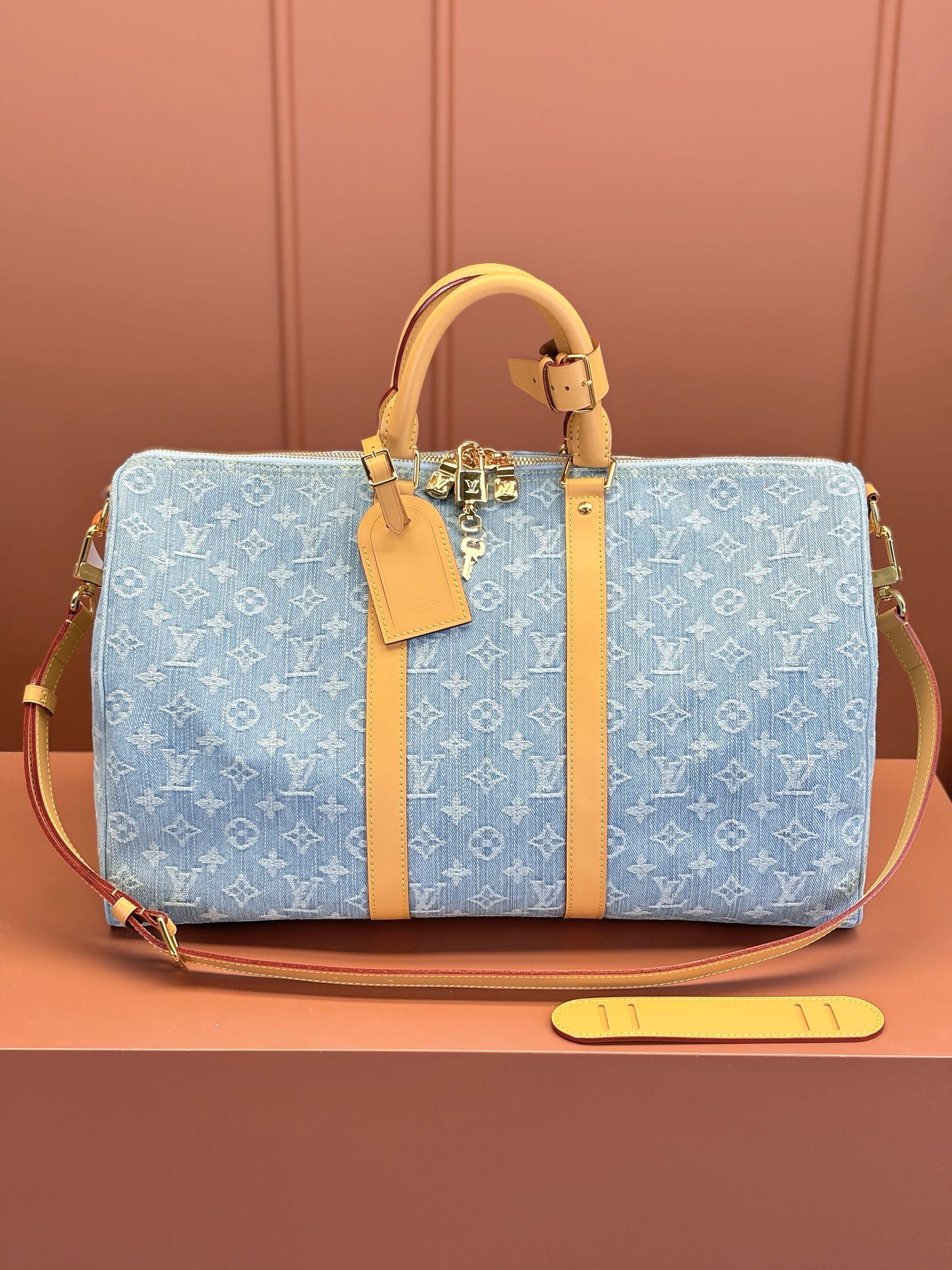 TOP Louis Vuitton LV Keepall Bandoulière 45 Travel Bag 45x27x20cm - Blue