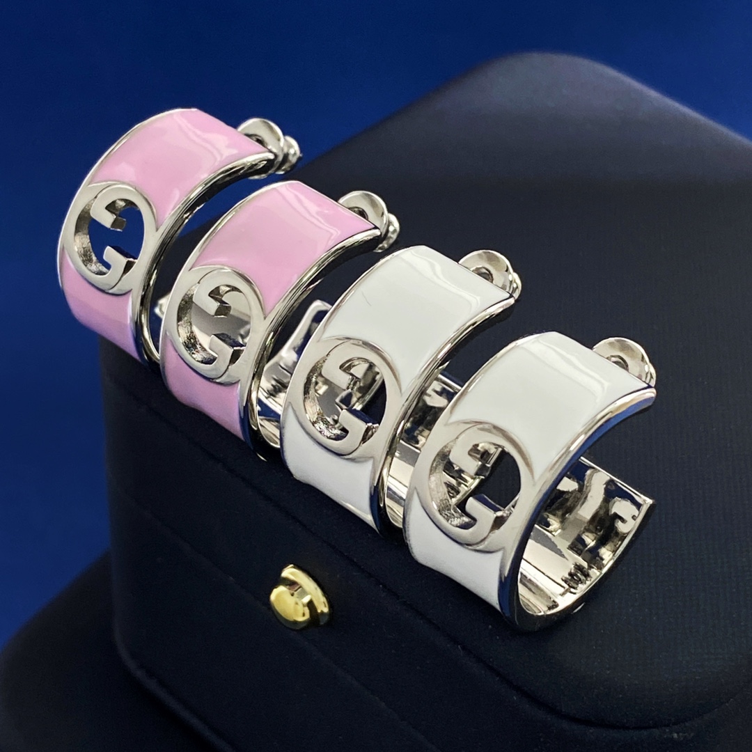 TOP GUCCI Enamel Earrings-2 Colors