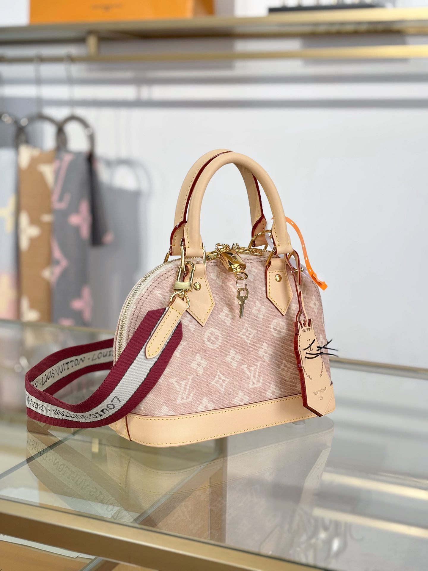 TOP Louis Vuitton LV Alma BB Bag Monogram Canvas 23.5X17.5X11.5cm - Apricot