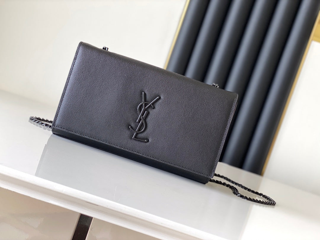 TOP Yves Saint Laurent YSL Classic Kate Monogram Medium Bag - All Black