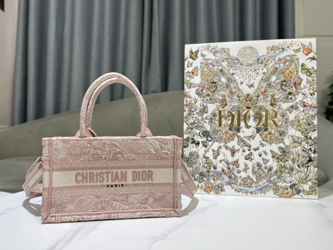 TOP Christian Dior Mini Embroidered Book Tote Handbags - 3 Colors