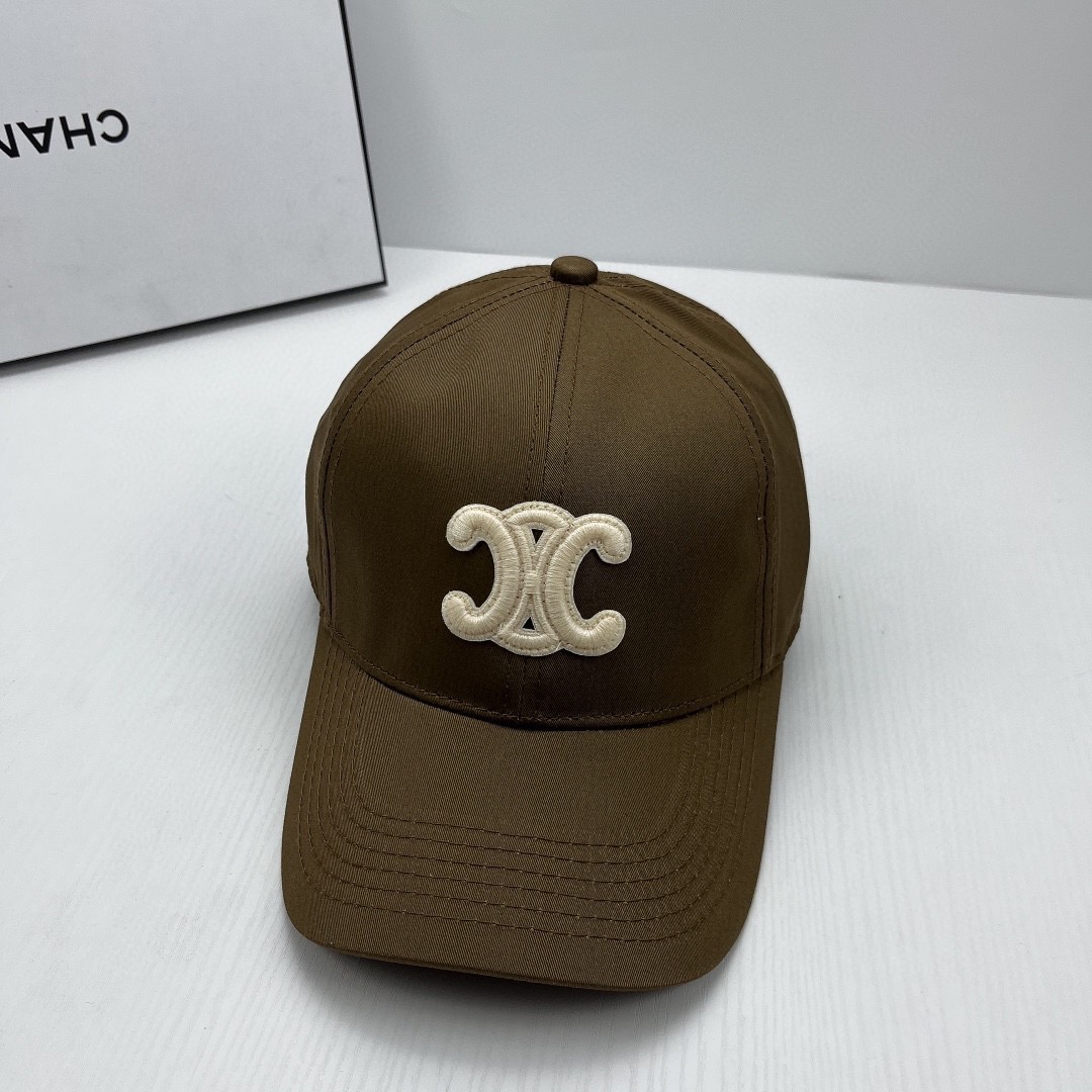 Chanel Embroidered Logo Baseball Cap, Adjustable Cotton Casual Sun Hat for Women