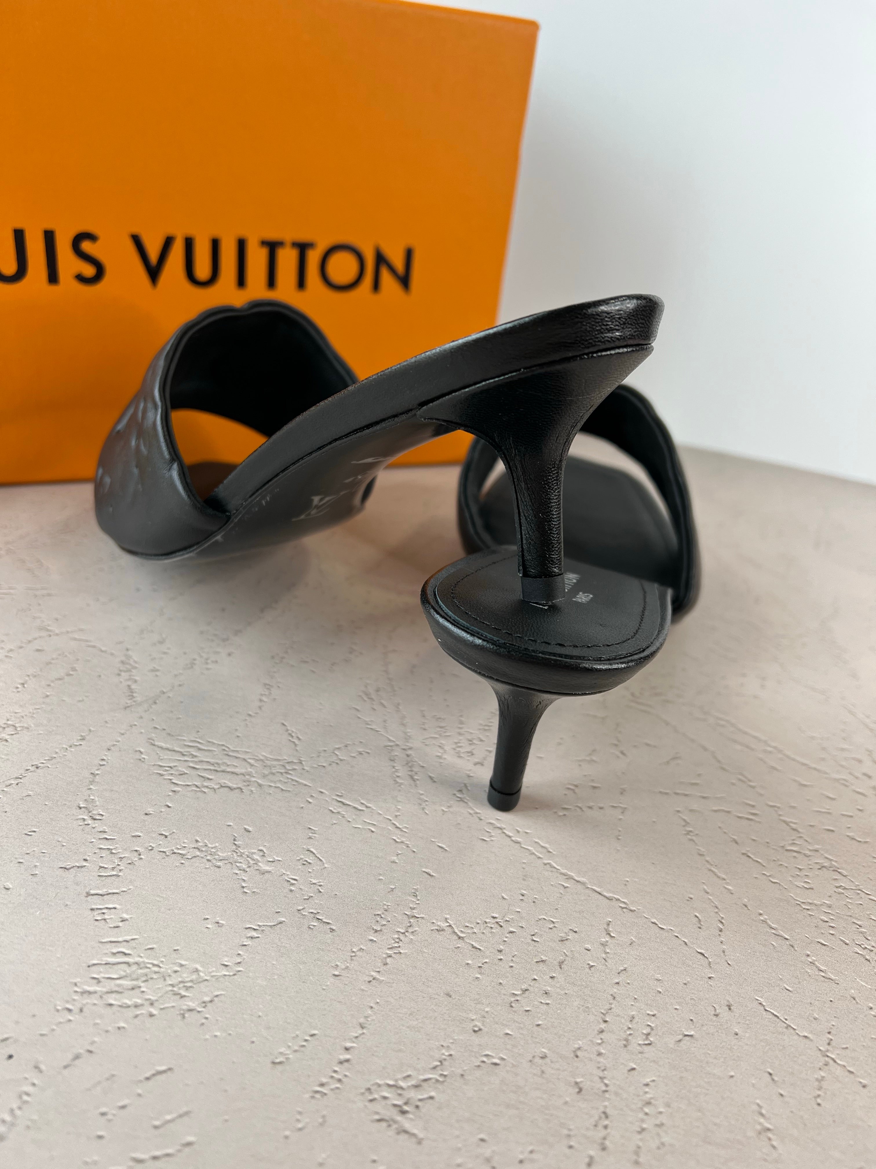 TOP Louis Vuitton LV L*V Empreinte High Heels Sandals - Black