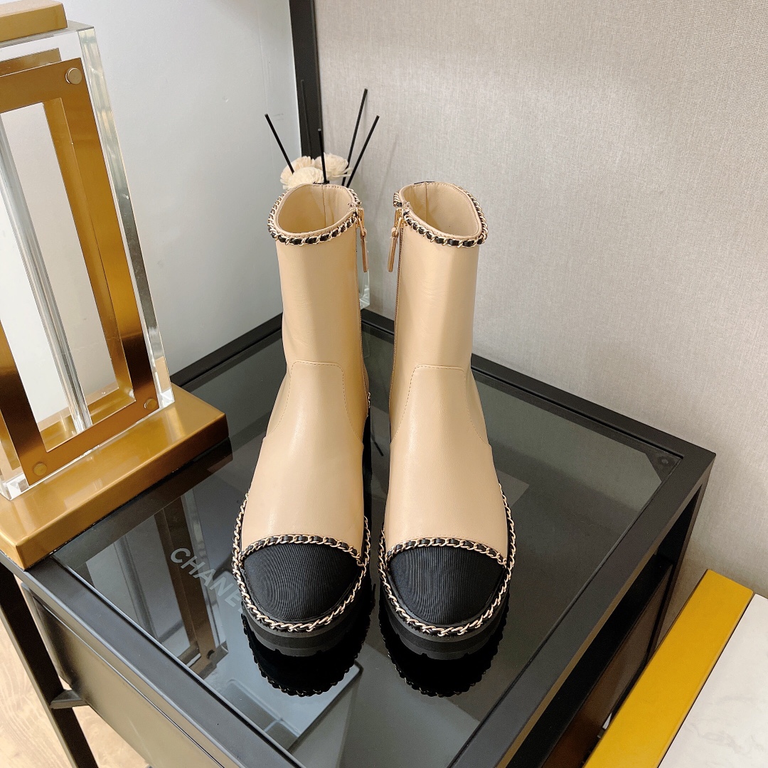 TOP CHANEL Thick Soled Short Boots - 3 Colour