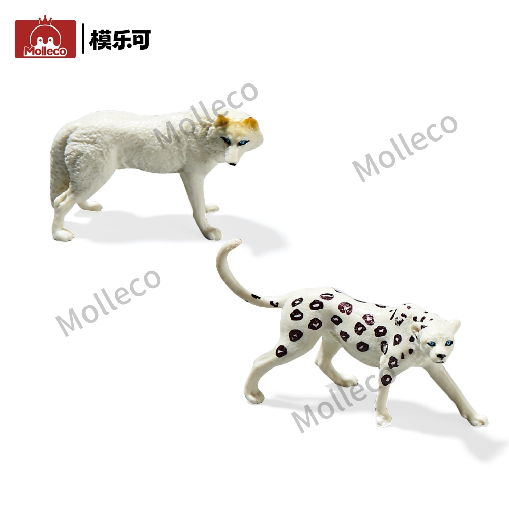 Molleco Animal Figure Toys for Kids and Children white tiger+white lion CP002-3-4