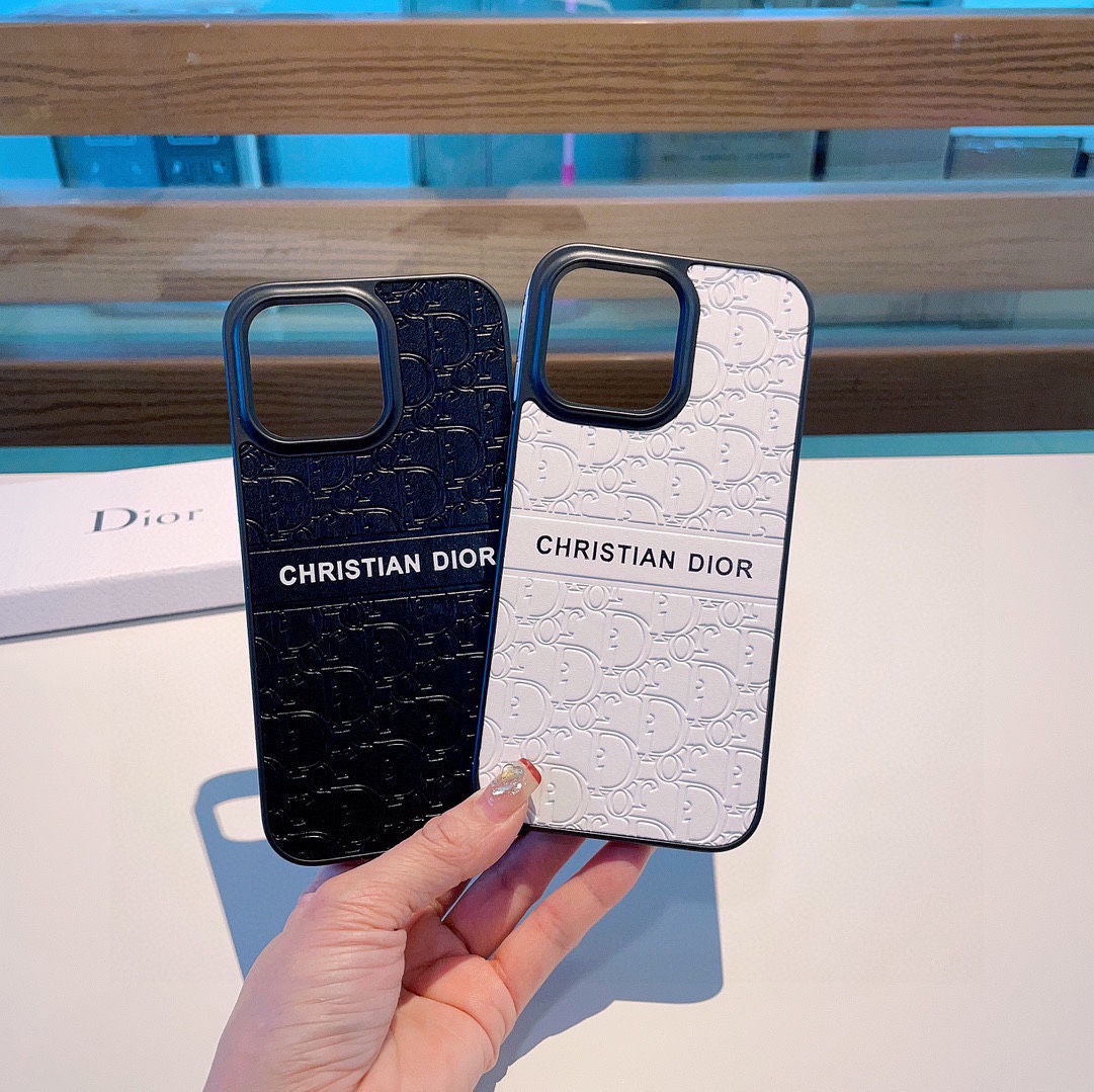 TOP Christian Dior Embossed Iphone case - 2 Colors