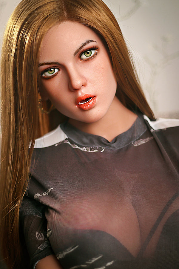 158cm/5ft2 G-cup Huge Breasts Silicone Head Sex Doll – M6