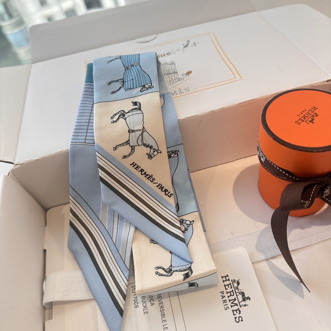 TOP HERMES Twilly Scarf 86 x 5 cm - 3 Colours