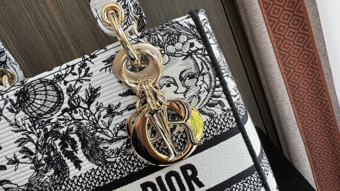 TOP Christian Dior Lady Embroidered Sun Collection 24*11*20cm - GHW