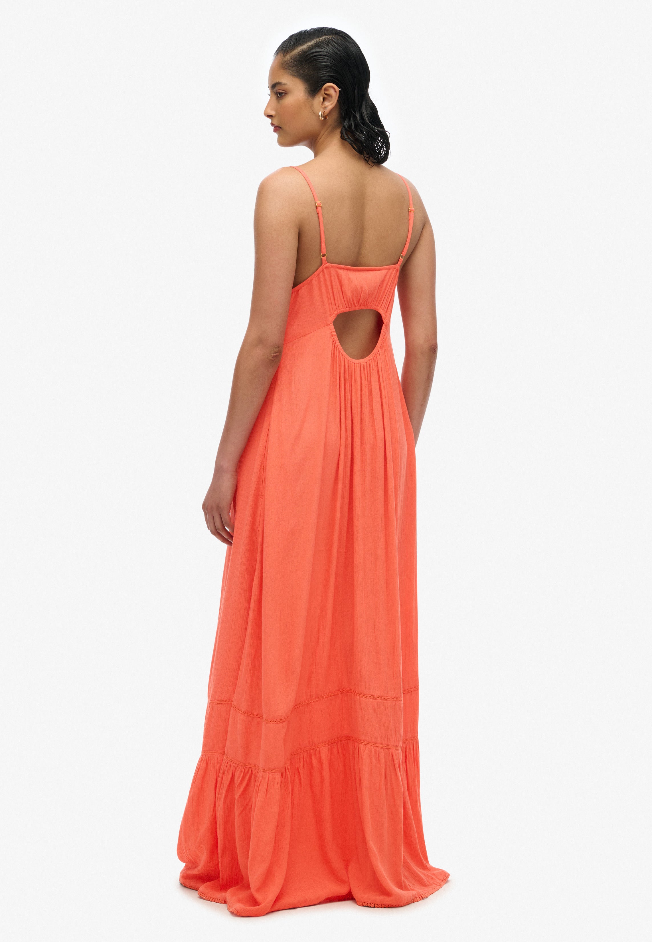 Cami Maxi Dress | Hot Coral