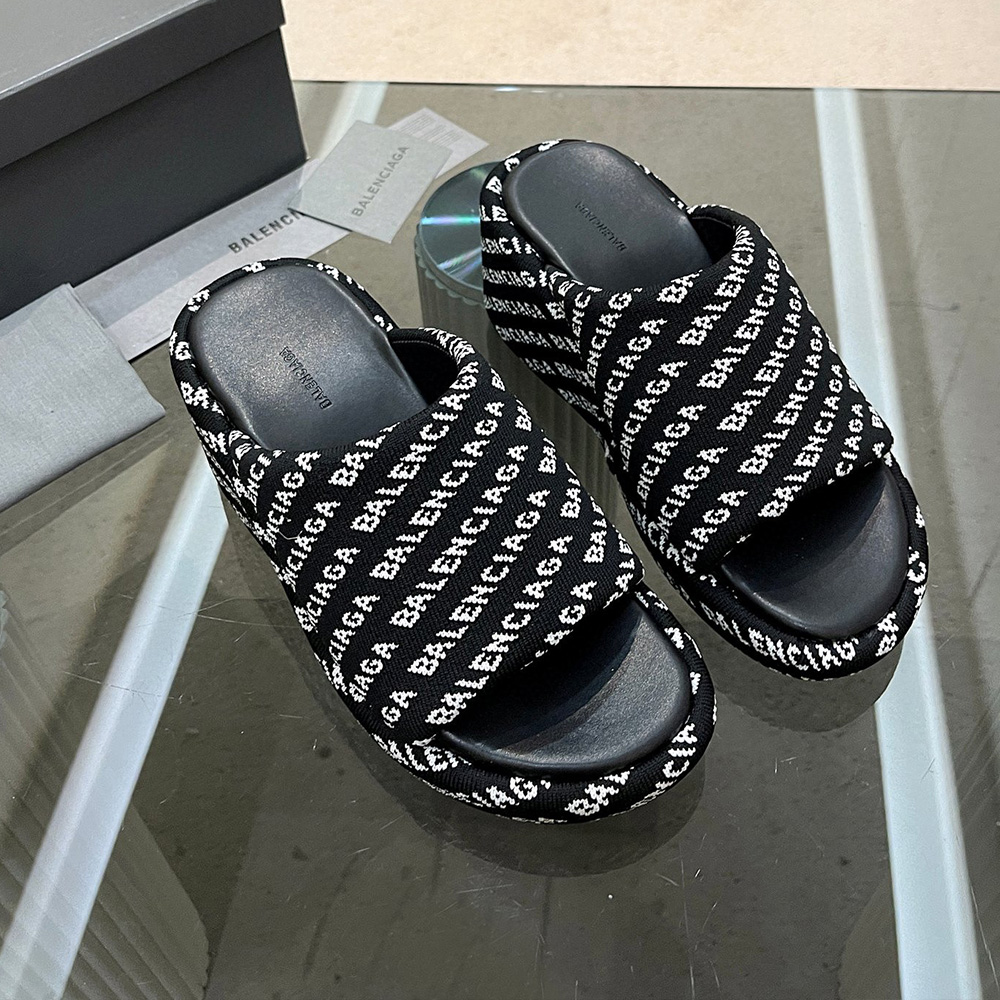 Balenciaga  Chunky Heel Sandals Slide Sandal(Replica)
