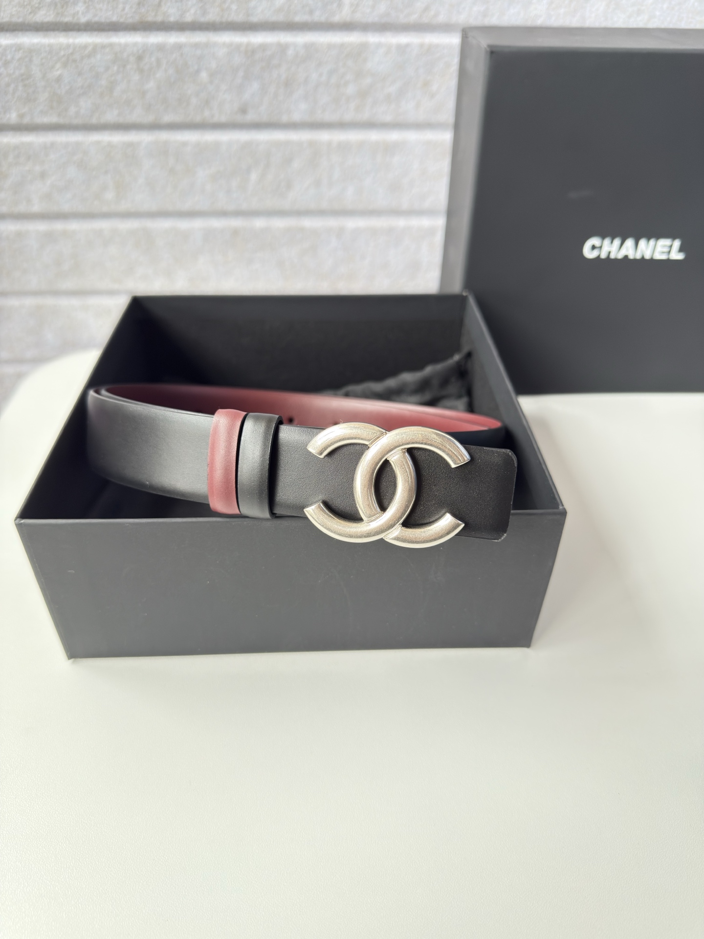 TOP CHANEL CC Leather Belt  - 2 Color - 3.0cm