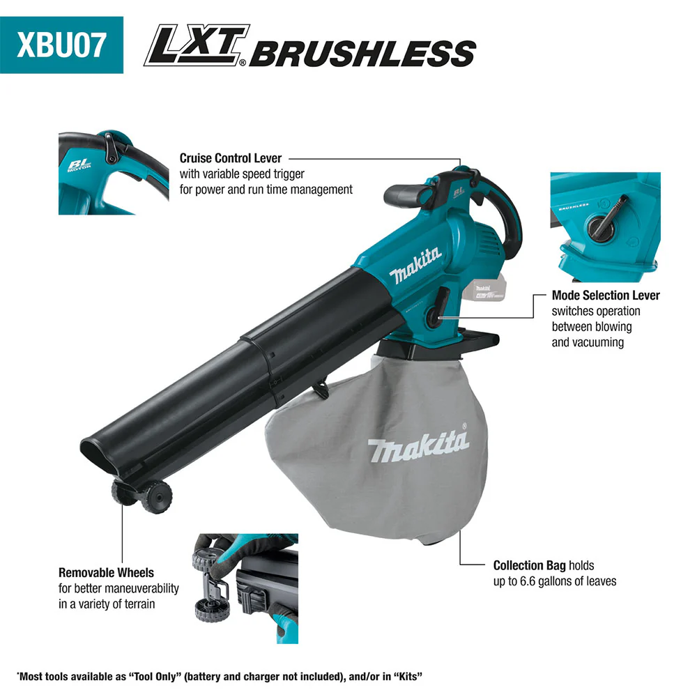 XBU07Z 18V LXT Brushless Blower / Vacuum Mulcher - Bare Tool