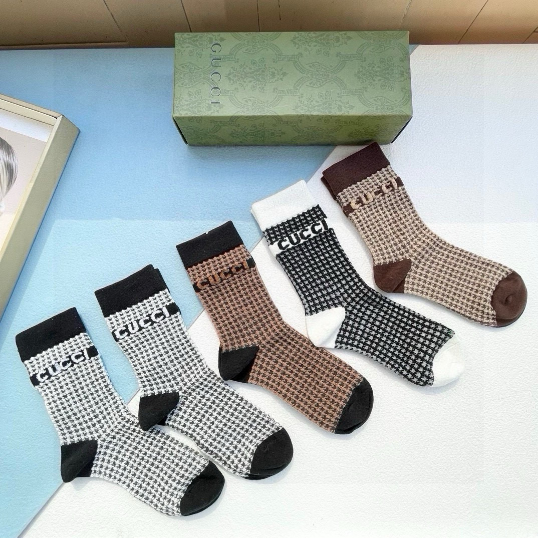 TOP GUCCI Socks - 5 Pieces as a Set