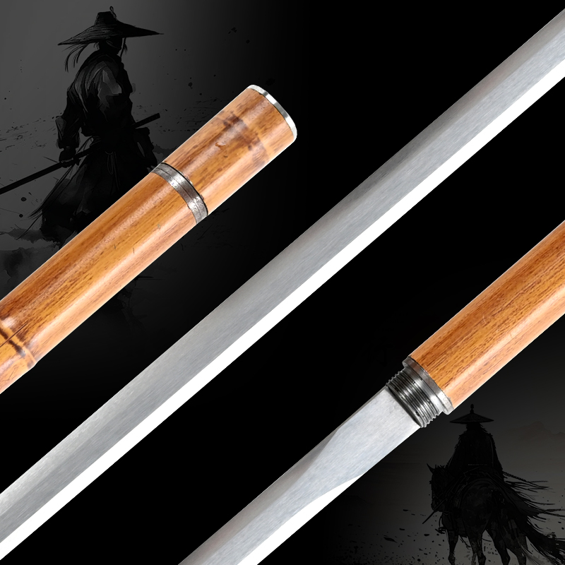 Bamboo Handle Cosplay Prop Sword | Decorative Anime Style Sword for Costume & Home Display