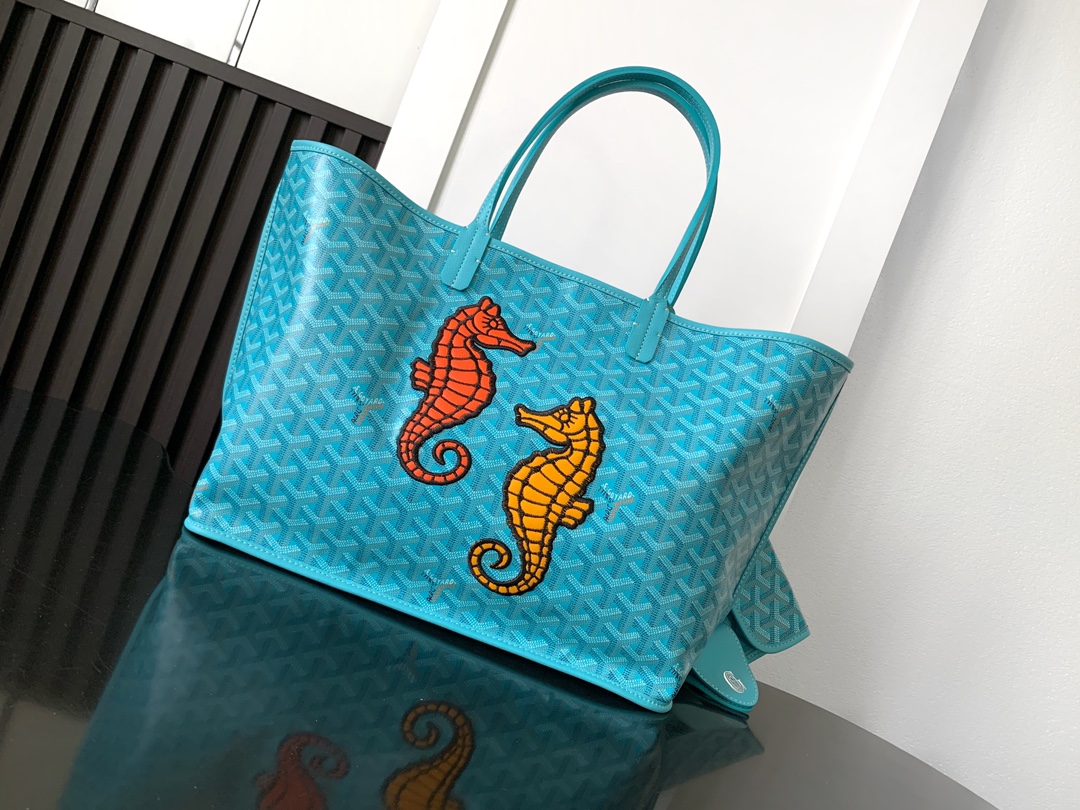 TOP Goyard Anjou PM Seahorse Embroidery Tote Bag 28 x 15 x 47 cm- 2 Colors