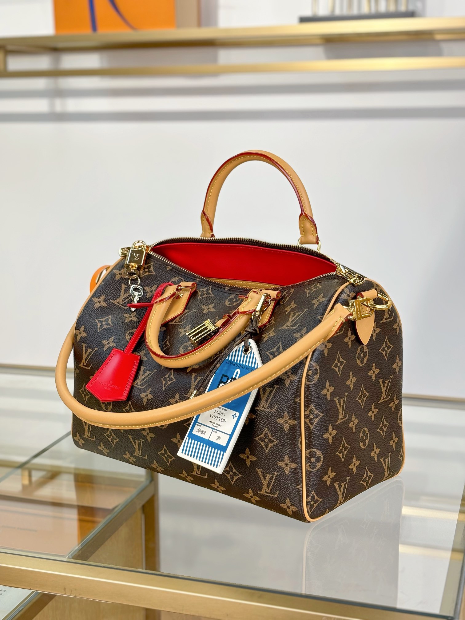 TOP Louis Vuitton LV SPEEDY SOFT 30 CRAFTY  Bags 30x21x17cm - Brown