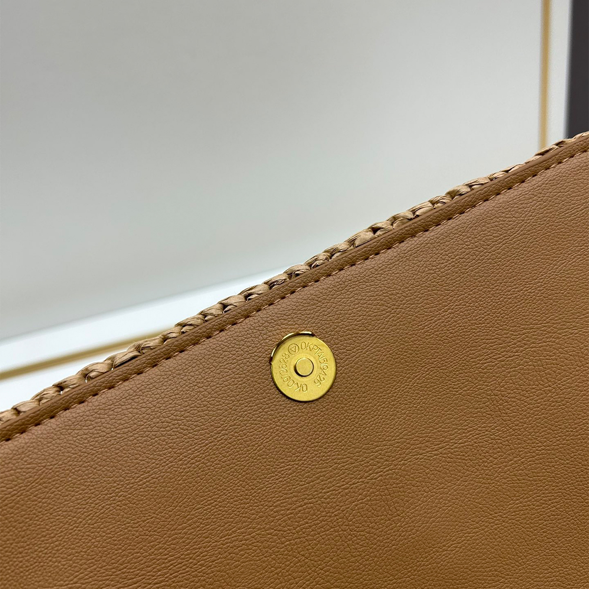 Saint Laurent Kate 99 Shoulder Bag Dark Nude Raffia(7A regular version)