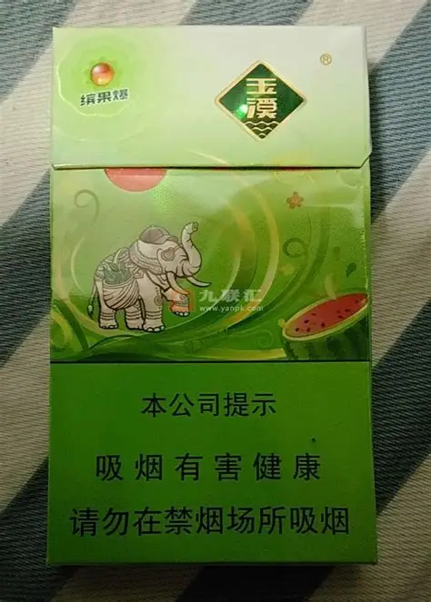 玉溪（缤果爆细支）俗称：细支缤果爆 / 西瓜冰玉溪90mm 细支烤烟硬盒，浅绿渐变大象西瓜图案包装，20 支 / 包，西瓜风味爆珠
理化参数：焦油 7mg，烟碱 0.6mg，一氧化碳 5mgRM240.00oknoni玉溪（缤果爆细支）俗称：细支缤果爆 / 西瓜冰玉溪 - oknoni