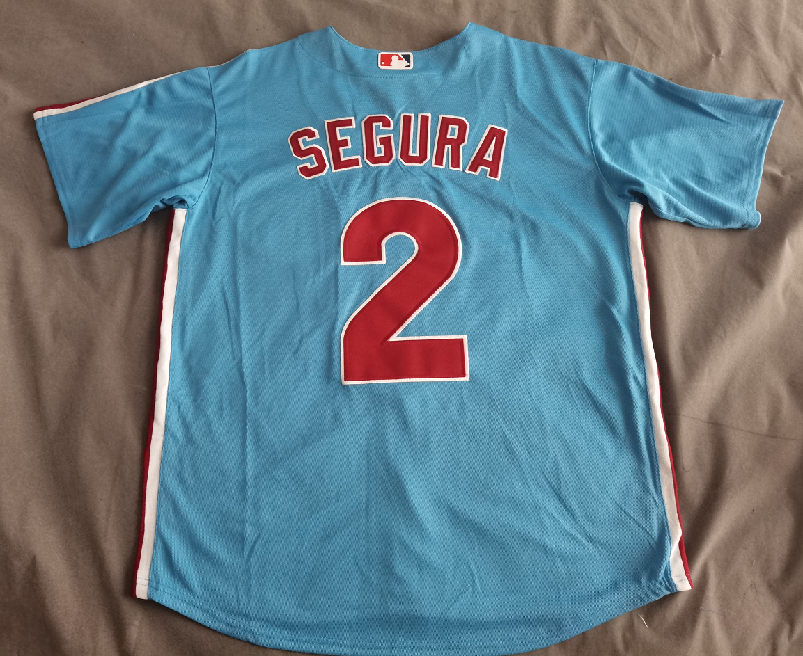 Men's Philadelphia Phillies Jean Segura #2 Blue Replica Baseball Jersey