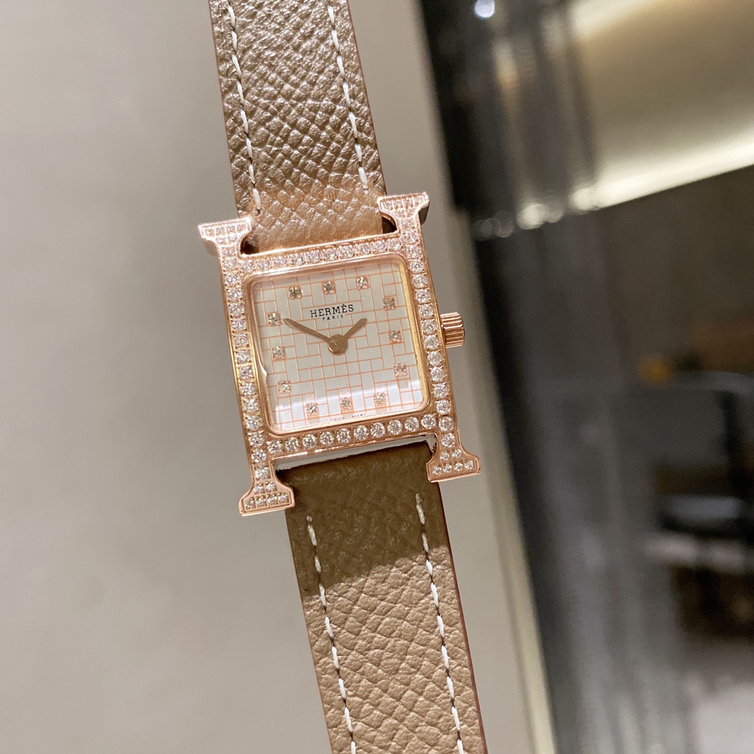 TOP HERMES Heure H Series Watch With Diamond 2 Sizes - 5 Colors