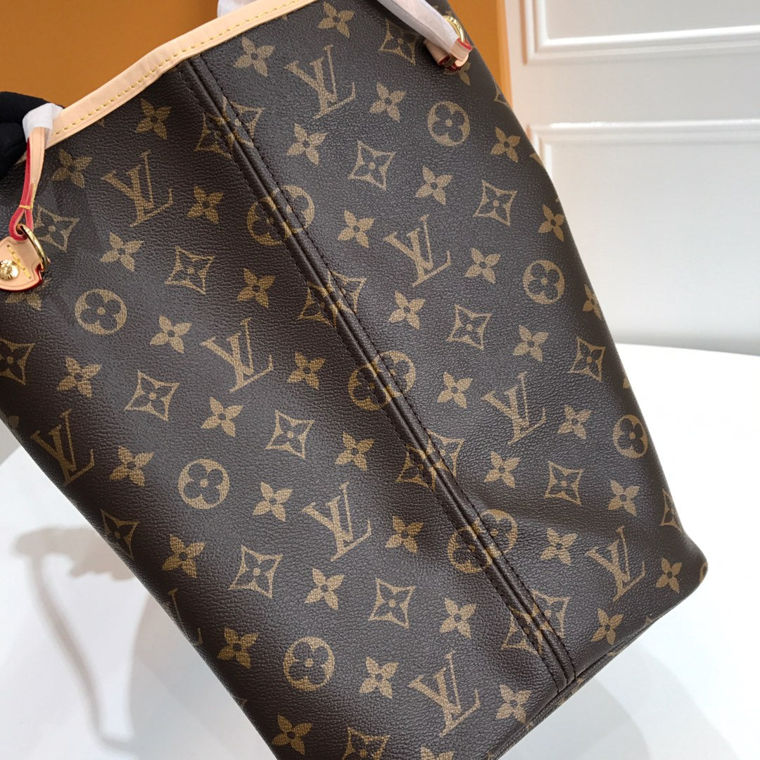 TOP Louis Vuitton LV Neverfull GM 39x33x20cm Monogram - Beige
