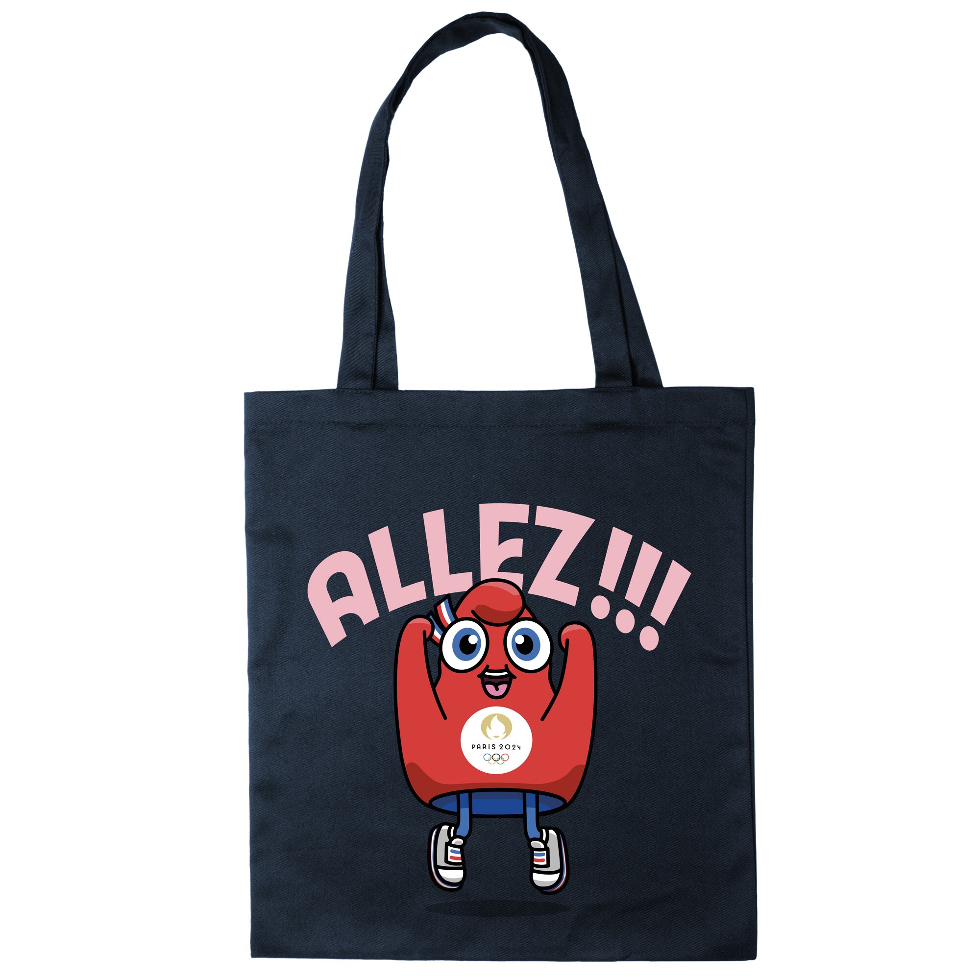 Paris 2024 Olympics Mascot Tote Bag - Navy