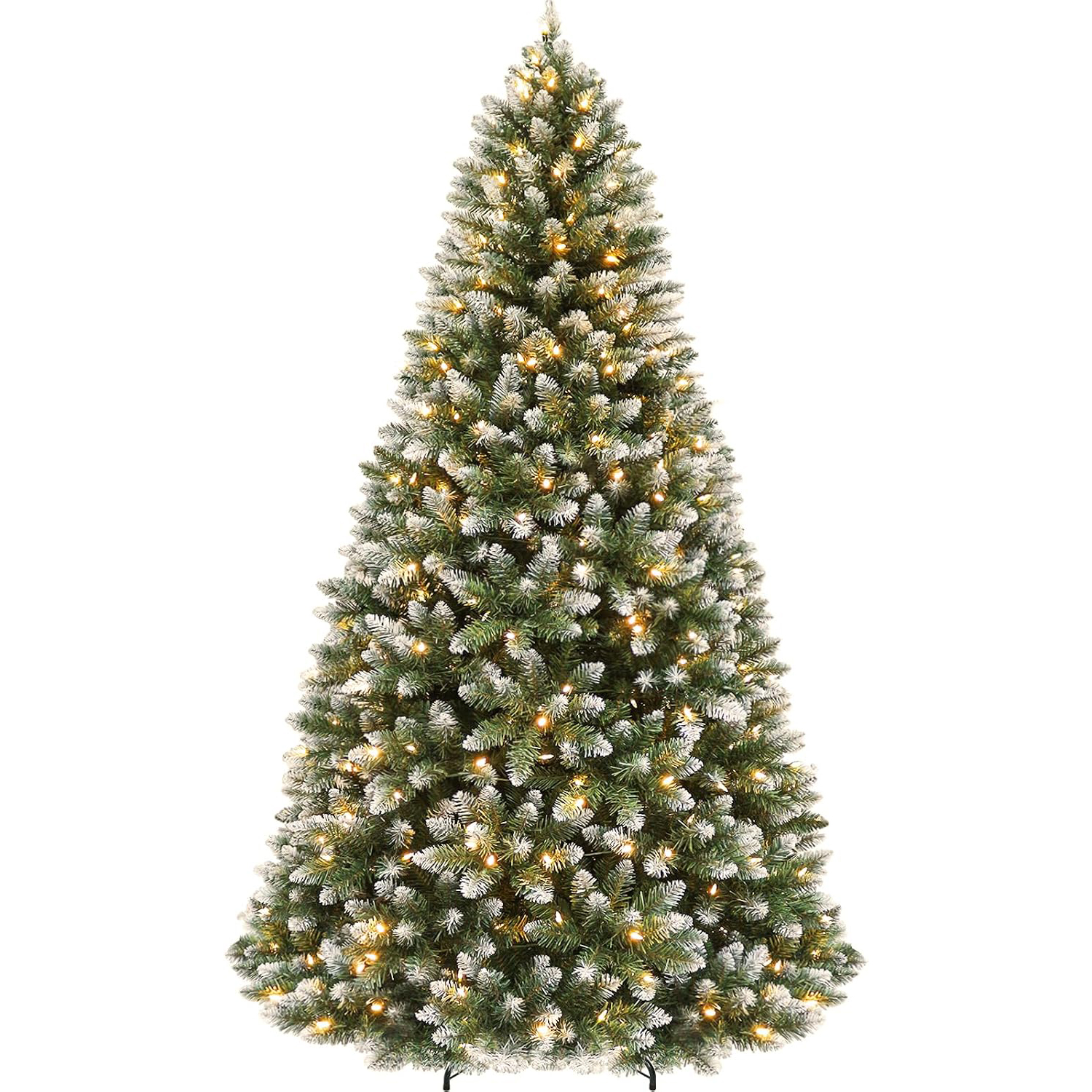 Hykolity 7.5 ft Partially Flocked Christmas Tree with 1,446 Branch Tips
