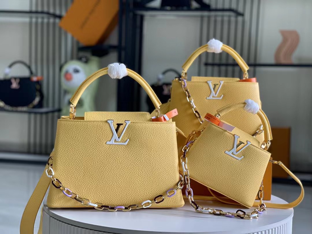TOP Louis Vuitton LV Capucines Bag 3 Sizes - Yellow