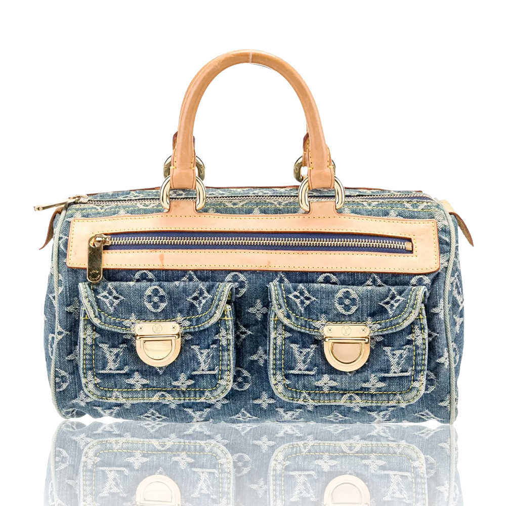 Louis Vuitton LV Monogram Neo Speedy Denim Shoulder Bag Handbag  (Replica)