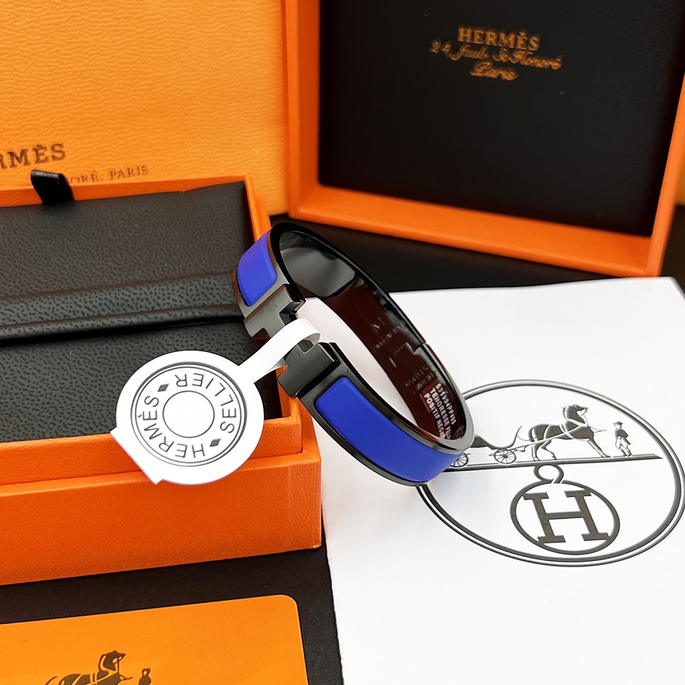 TOP HERMES H Logo Bracelet - 11 Colors