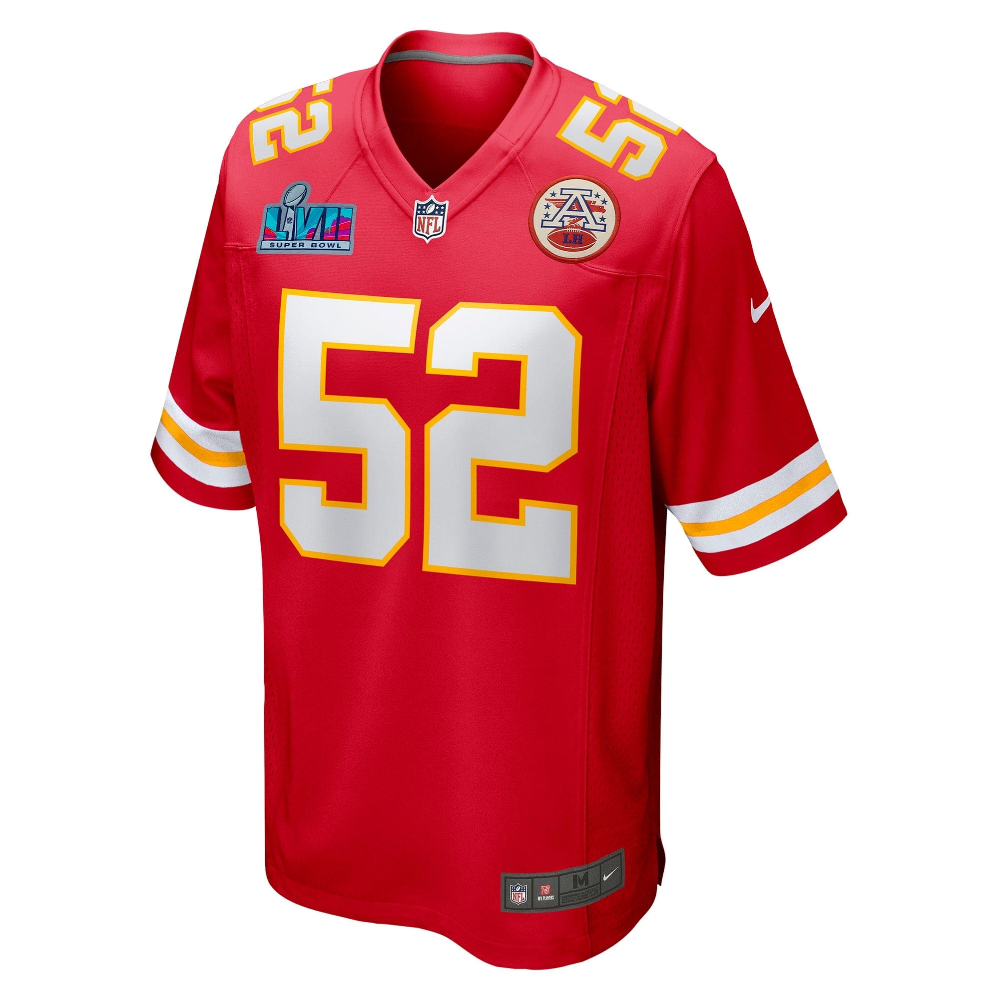Creed Humphrey Kansas City Chiefs  Super Bowl LVII Patch Game Jersey - Red