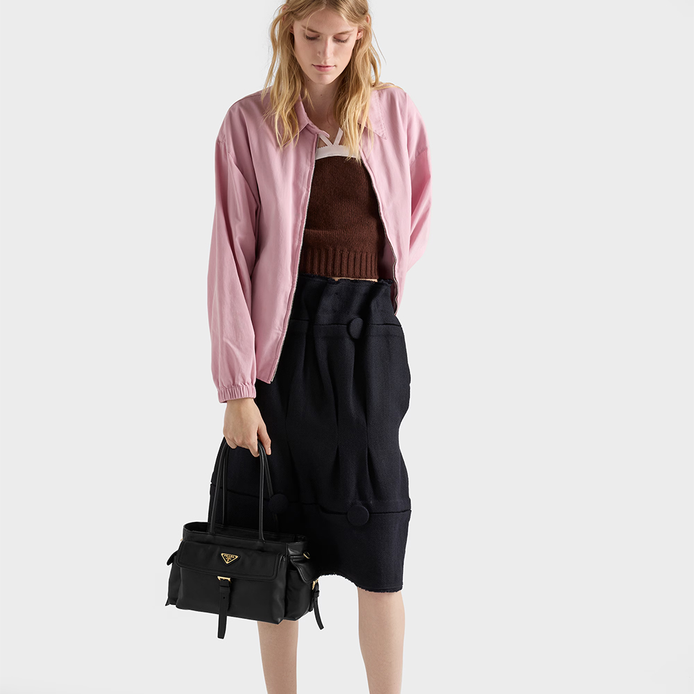 Prada Explore medium nappa leather tote bag(10A Mirror Version)